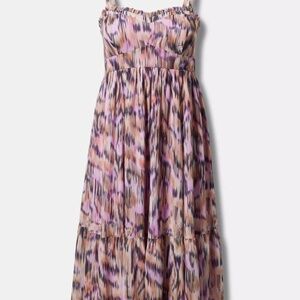 TORRID Midi Chiffon Sleeveless Tiered Dress, size 0/0X, NEW NWT
